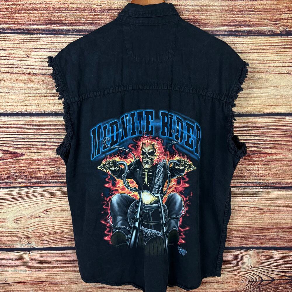 Vintage Midnite Rider Ghost Rider Motorcycle Vest